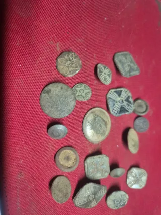 Lote de botones antiguos decorados