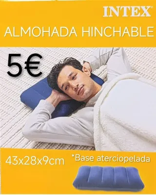 Almohada Hinchable Intex 43x28x9cm Nueva