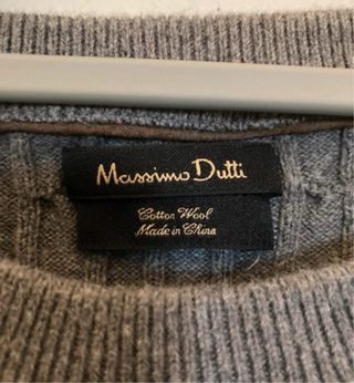 Jersey Massimo Dutti gris talla L