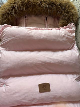 Sacco per passeggino e ovetto rosa