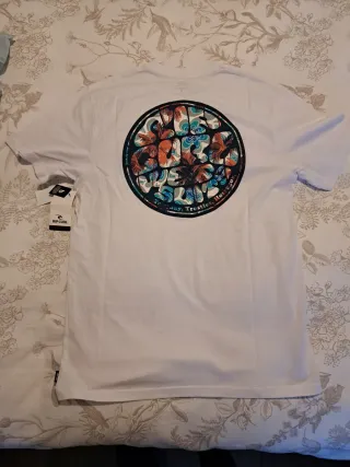 Camiseta Rip Curl Blanca Estampada