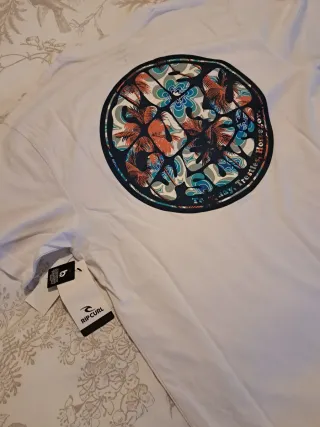 Camiseta Rip Curl Blanca Estampada