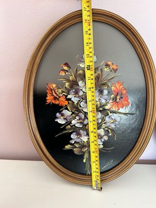 Duo Quadri Ovali Fiori Vintage