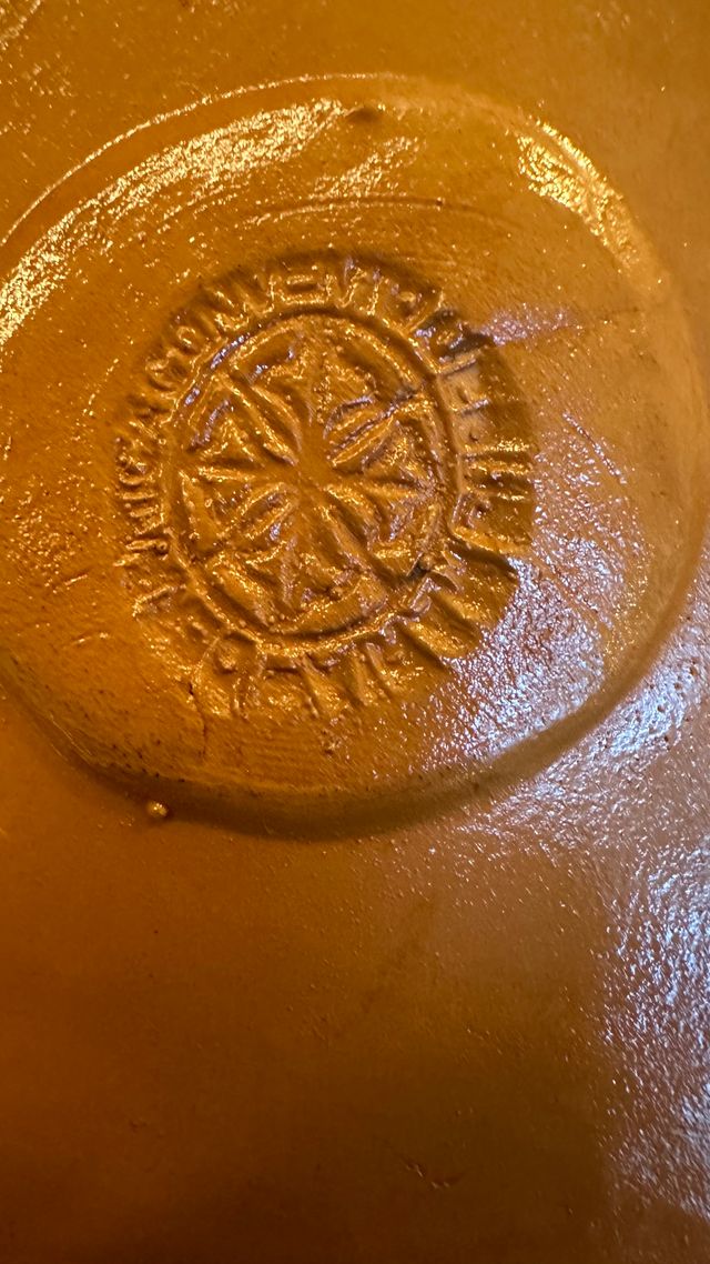 Plato decorativo de terracota floral