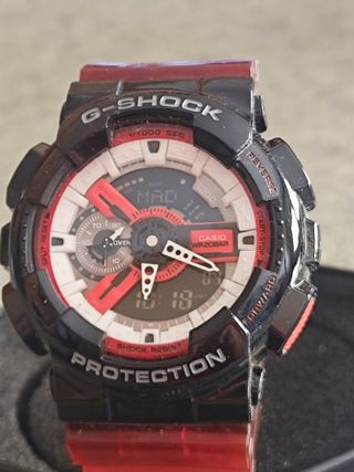Casio G-Shock GA-110RB Negro y Rojo - Set Completo