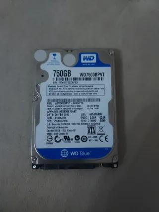 Disco Duro WD 750GB SATA WD7500BPVT