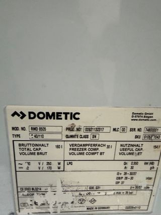Nevera Dometic RMD-8505 Trivalente