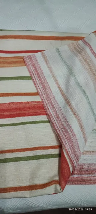 3 retales de tela a rayas