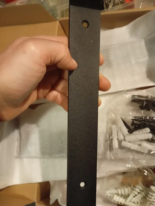 3 Soportes Estantería Forja Negros Nuevos