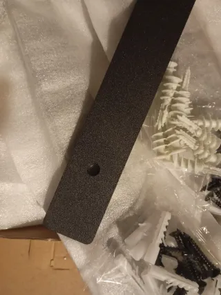 3 Supporti Scaffale in Ferro Forgiati Neri Nuovi