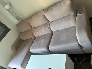 Sofá Cama Chaise Longue 4 Plazas Beige