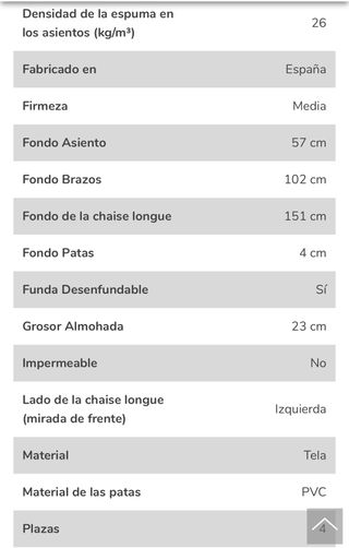 Sofá Cama Chaise Longue 4 Plazas Beige