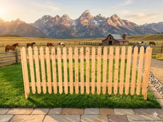 Valla de jardín de madera