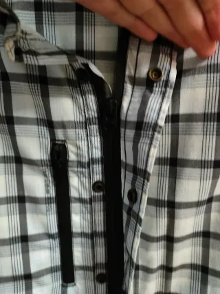 Camisa cuadros manga corta