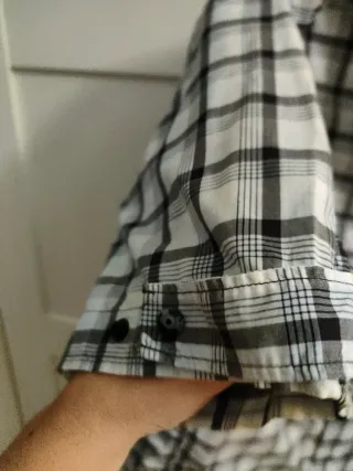 Camisa cuadros manga corta