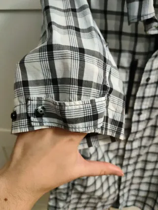 Camisa cuadros manga corta