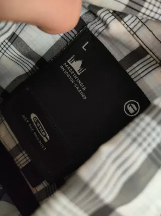 Camisa cuadros manga corta