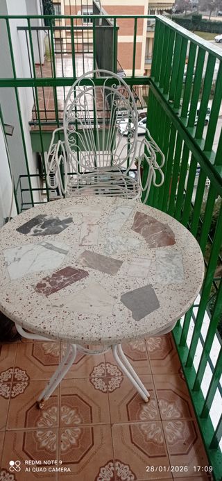 Mesa de balcón de granito multicolor