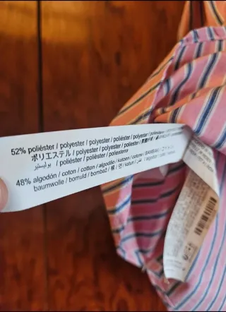 Camisa Stradivarius Rayas Rosas y Azules