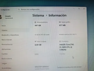 PC Gamer Intel i5 Negro