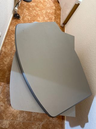 Mueble TV moderno cristal y metal