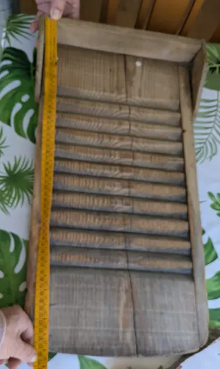 Tabla de lavar madera antigua