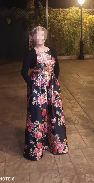 Vestido largo floral para eventos