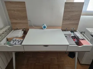 Escritorio Diseño Nogal y Blanco 60x120