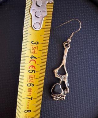 Pendientes Vintage Años 80 Modernista Negro/Dorado