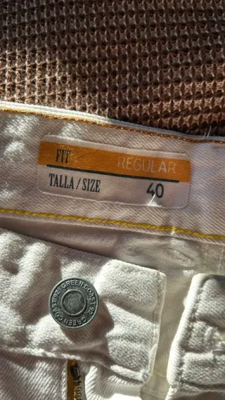 Bermudas vaqueras blancas Green Coast talla 40
