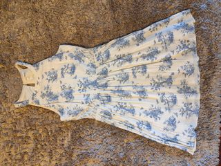 Vestido Verano Estampado Azul Blanco