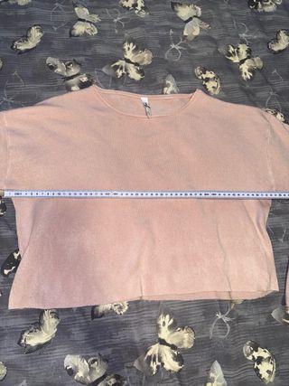 Maglione rosa crop taglia unica