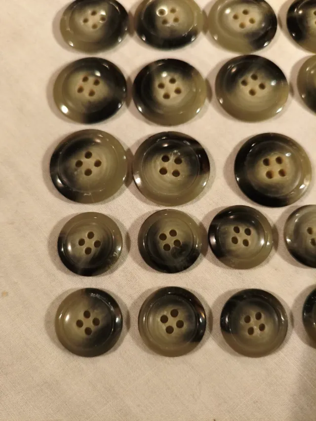 Lote 24 botones vintage marrones y negros