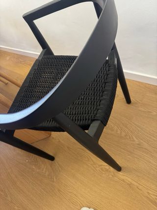 Silla Kave Home Negra Madera