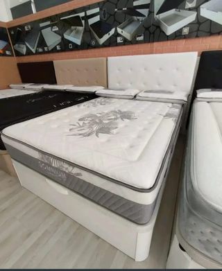 Canapé abatible madera con colchones Viscoelastica