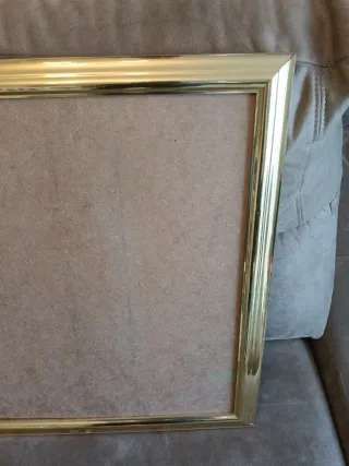 Marco de fotos dorado metal