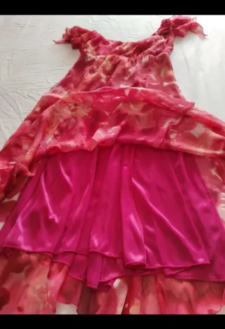 Vestido fiesta/eventos rosa y rojo