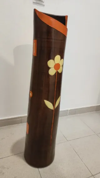 Jarrón grande decorativo de cerámica, 19 x 92