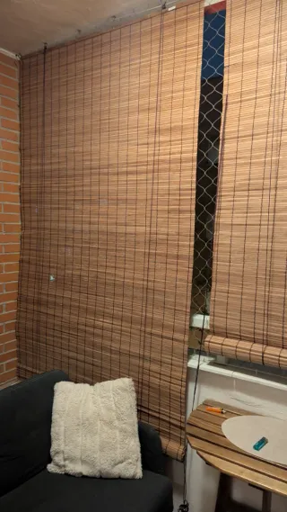 2 Estores enrollables de bambú