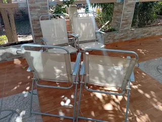 Mesa y Sillas de jardín/playa/terraza plegables.