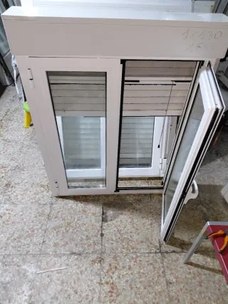 Ventana aluminio 1x1.30 con mosquitera