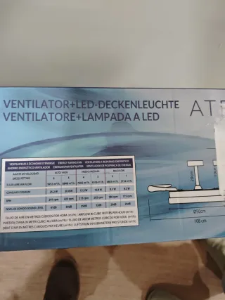 Ventilador Lámpara Techo Atenas DC Motor