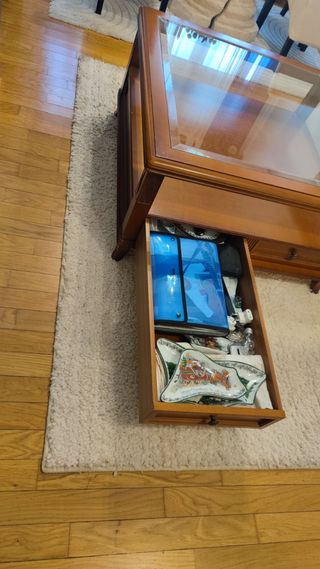 Mesa de centro madera y cristal