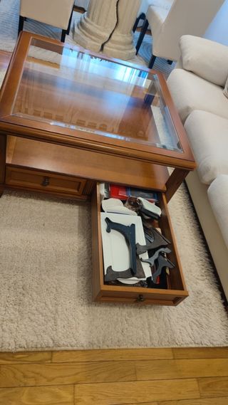 Mesa de centro madera y cristal