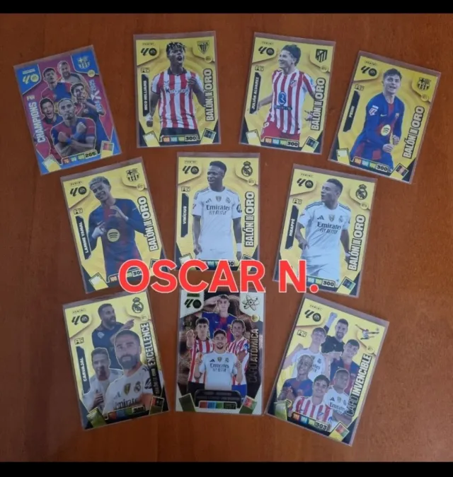 Lote balones de oro Adrenalyn 2025-2026