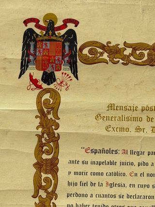 Mensaje Póstumo Franco 1975