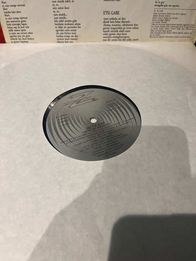 Vinilo Su Ta Gar - Jaiotze Basatia