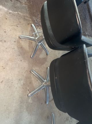 Sillas de peluquería forja negras