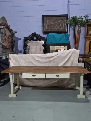 Mesa rústica panadería antigua 211 cm
