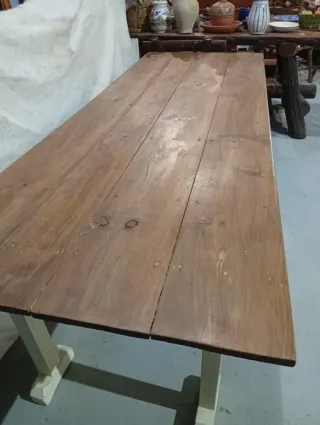 Mesa rústica panadería antigua 211 cm